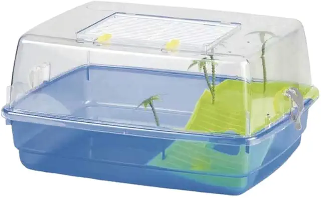 Tartarughiera Chios per Tartarughe Acqua - 42x34x22 cm con Rampa e Copertura