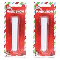 HENBRANDT 2x Magic Snow Tubes 12cm Vial Christmas Time Instant Snow Powder DIY Xmas Slime Fake Snowflakes for Winter Wonderland Christmas Party Decorations
