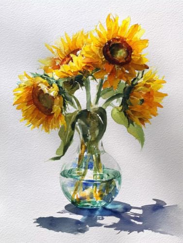 Girasol pintar por numeros adultos soluciona paredes vacias con un cuadro de salon moderno 100x150