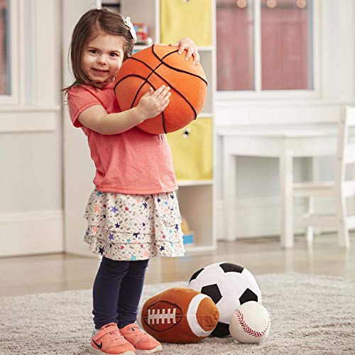 Melissa & Doug Sports Throw Pillows With Mesh Storage Bag - Plush Basketball, Baseball, Soccer Ball, And Football #TOP1