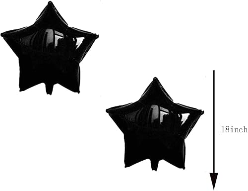 Miniatura 5 de 10 globos de helio con forma de estrella roja y negra de 18 pulgadas para decoración de fiesta de baby shower