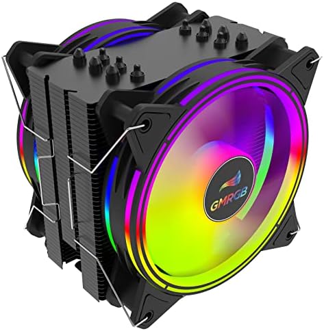 6 Heat Pipes CPU Cooler 4 Pin PWM RGB PC Quiet Intel LGA 775 1200 1150 ...