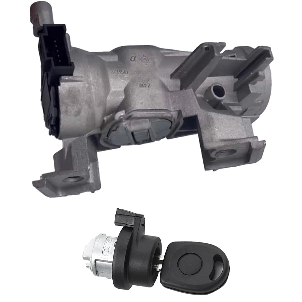 Zündstartschalter 1K0905865 Lenkschloss mit Schlüssel Kompatibel Golf 5 MK5 MK6 Caddy EOS Tiguan Touran Seat Leon Toledo Altea A3