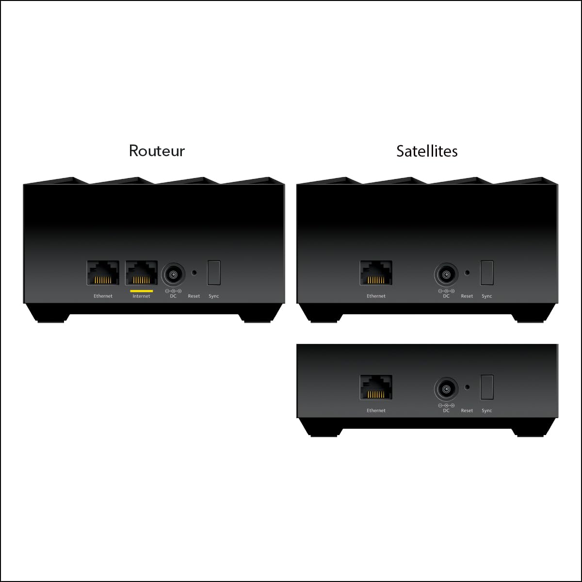 NETGEAR Nighthawk WiFi 6 Mesh (MK73S), Systeme WiFi Mesh Dual Band, Couverture de 400 m², Vitesses jusqu'à 3Gbit/s (AX3000), Protection Totale Antivirus Armor Inclus Pendant 1 an