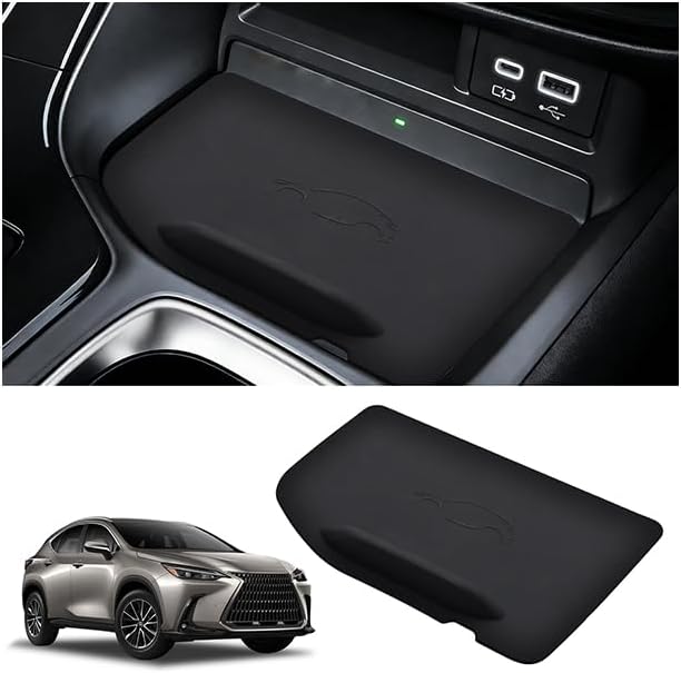 Wireless Charging Anti-Slip Mat for Lexus 2022-2026 NX NX250/NX350/NX350h/NX450h+ Accessories Silicone Material Center Console Liner Protective Pad
