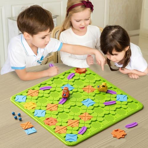 Image of Brain Stem Activity Logic Kits, Board Teaser Games & Puzzles Toys with 200+ Challenges, 4 Difficulty Levels for Kids Ages 3-10, Educational Learning Maze Games for Toddlers