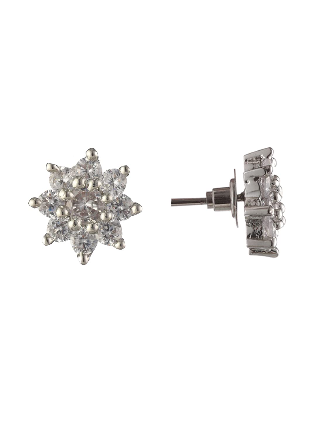 Women's Floral American Diamond Plated Earrings