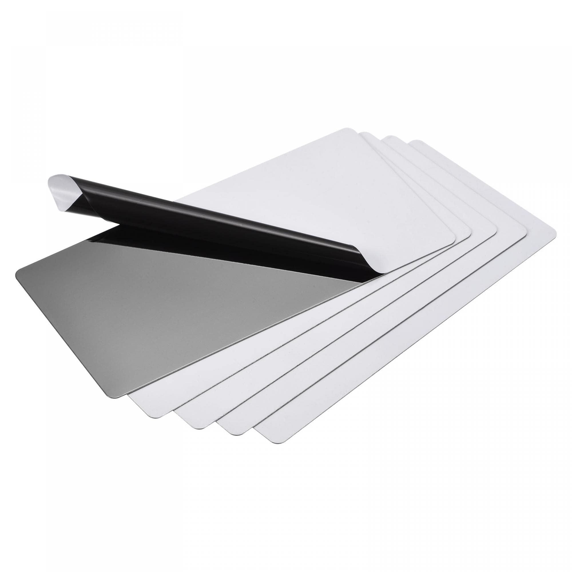Sourcing Map Lot De 10 Plaques Inox 201 Gris Foncé Poli Miroir 100 X 50 X 0,4 Mm – Idéal Gravure Laser & Sublimation