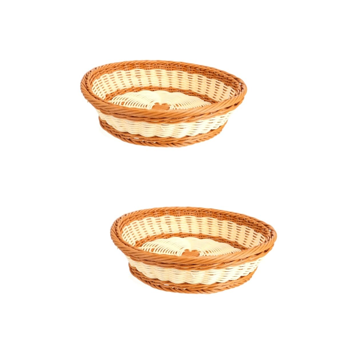 Cesta de almacenamiento tejida de plástico reutilizable para frutas y verduras