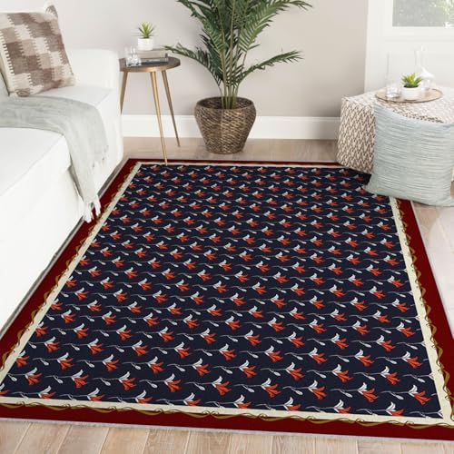 waschbar Area 200x300 Teppich Navy Blue Large Soft Teppiche for...