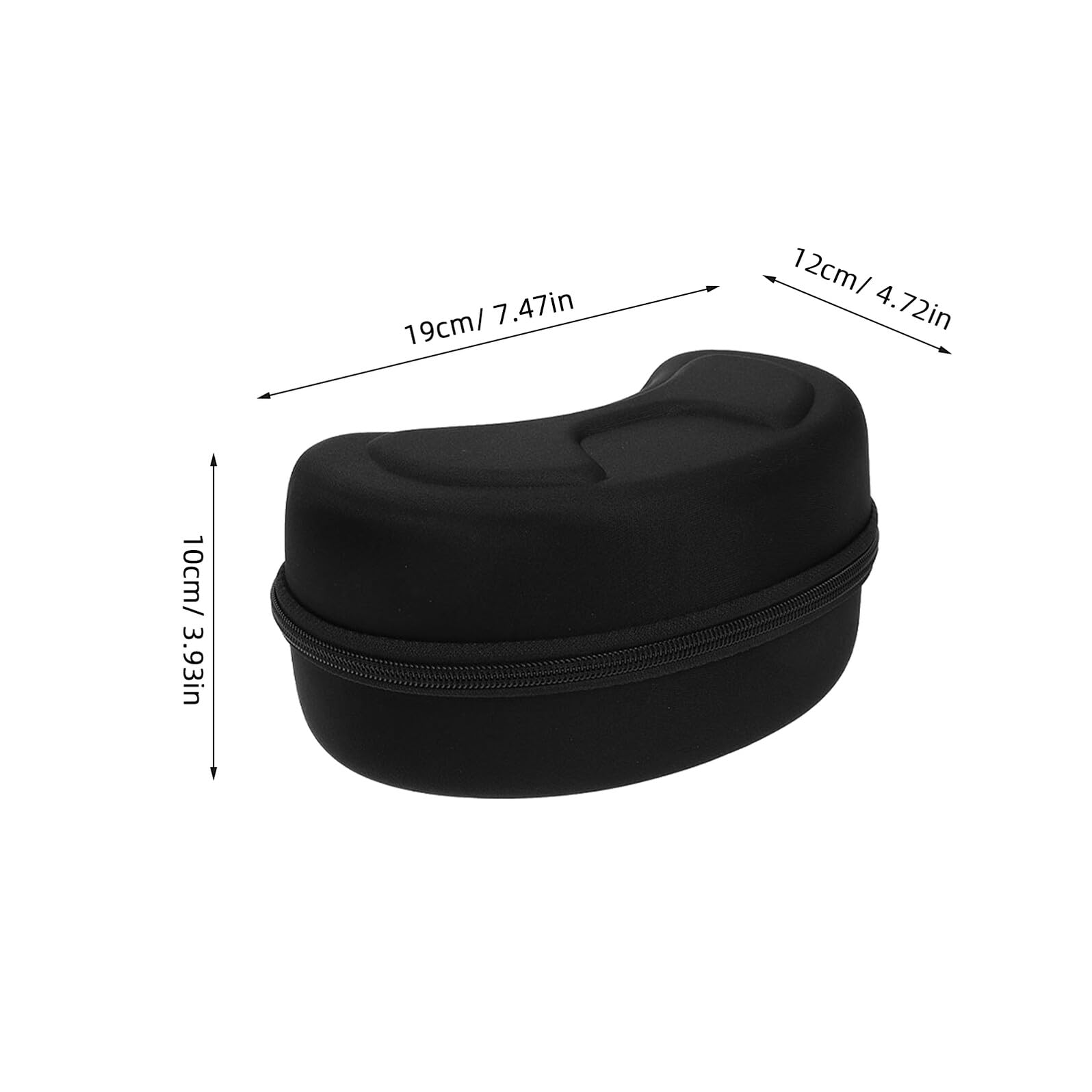 LIFKOME 2pièces Boîte De Rangement Eva Pour Lunettes De Soleil Et Masques De Ski De Design Large Et Résistant Aux Chocs Pour Stockage Des Lunettes De Ski Couleur Noire