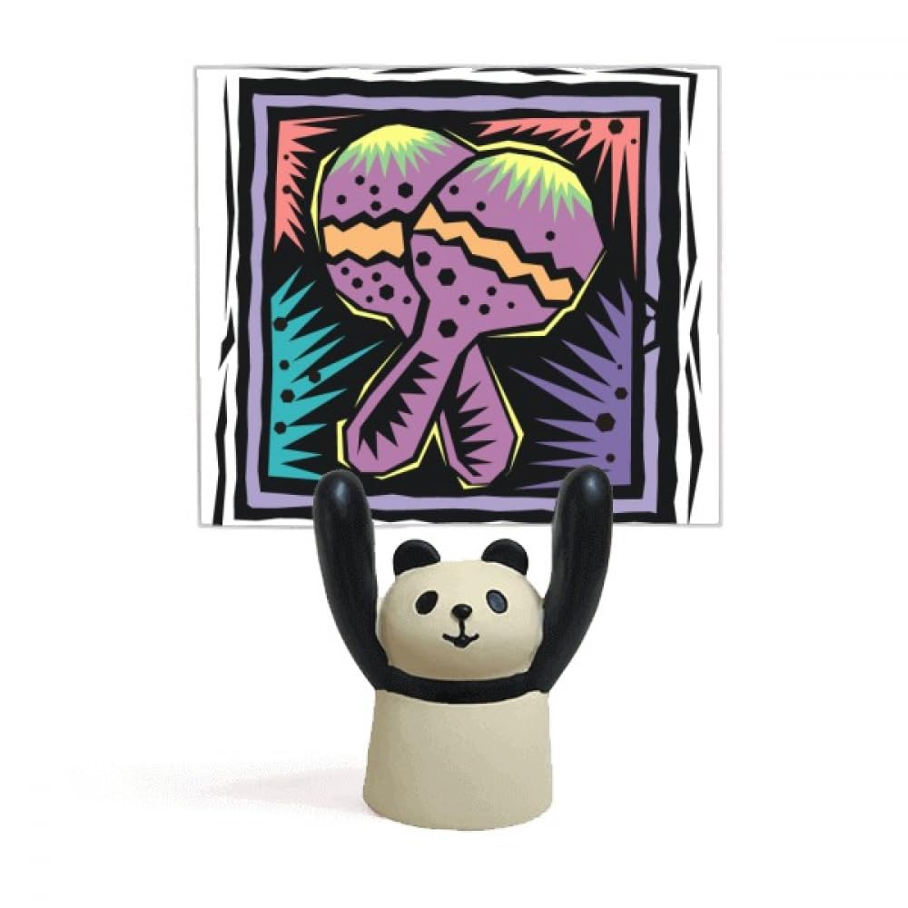 Support de raquette violet Panda et mémo holder pour bureau
