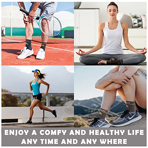 Copper Ankle Brace Support For Men & Women (Pair), Copper Infused Ankle Support Compression Sleeve For Plantar Fasciitis, Sprained Ankle, Achilles Tendon, Pain Relief, Recovery, Running, Exercise, Daytime Or Night Use (S) #TOP5