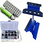RC Car Repair Tool Set-634 Pcs Screw Kit-360 Degree Rotation Liftable Repair Workbench-32 Pcs Screwdriver Set-1/16 1/12 1/10 1/8 All Kinds of Remote Control Trucks, Cars, Trains, Planes, etc (Blue)