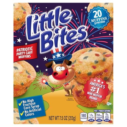 Little Bites Party Cake Muffins, 5 individual packs, (1.5 oz each), Cake and Sprinkles Mini Muffins, 7.5 oz Multipack