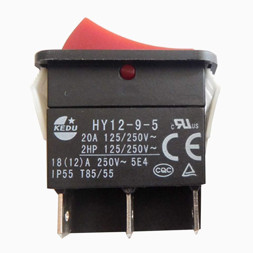 Interruptor Industrial KEDU KJD22 - Impermeable, 250V, 6 Pines, Perfecto Para Máquinas De Madera
