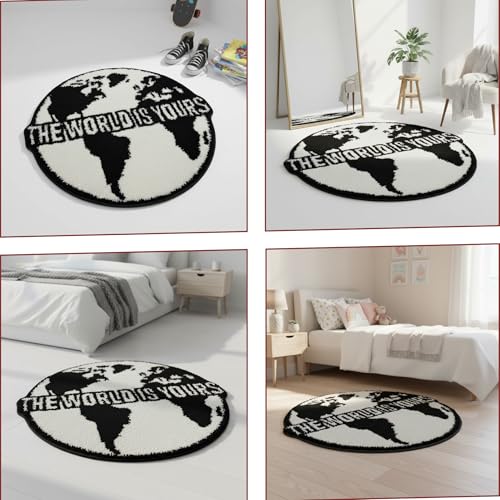 Tapete MABOA TWIY rug Hypebeast 78.7x78.7 cm Negro miniatura 7