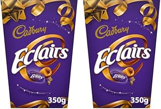 Cadburys Eclairs, Chocolate Gift Carton, Caramels with Milk Chocolate Centres 350 g (Pack of 2)