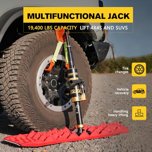 Image of BUNKER INDUST Portable Hydraulic Jack Lift Recovery Jack with Lift Mate, 19,400 lbs Lifting Capacity Compatible with SUVs, Off-Road Vehicles