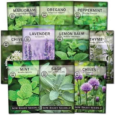 Sow Right Seeds Perennial Herb Garden Seed Collection Cover