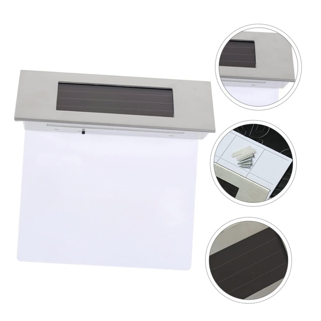 Gadpiparty Luce Solare da Esterno con Pannello Solare 2 Pezzi, Lampada LED in Acciaio Inossidabile e Abs per Uso Casa, Numero Civico con Sensore di Movimento Ip65