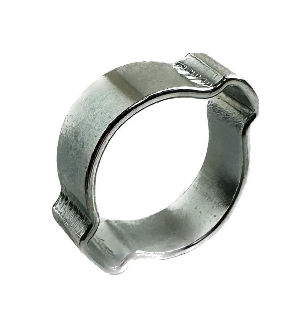 Fascette a Doppio Orecchio Confezione da 10 per Tubi 7-9mm 5/16", Chiusura Sicura con Indicazione Visiva(18-21mm)