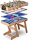 SereneLife 4-in-1 / 5-in-1 Multifunktionstisch – inkl. Billardtisch, Tischtennisplatte, Tischkicker, Kickertisch, Airhockey Tisch, Shuffleboard & Bowling Tische – Spieltisch Kinder & Erwachsene