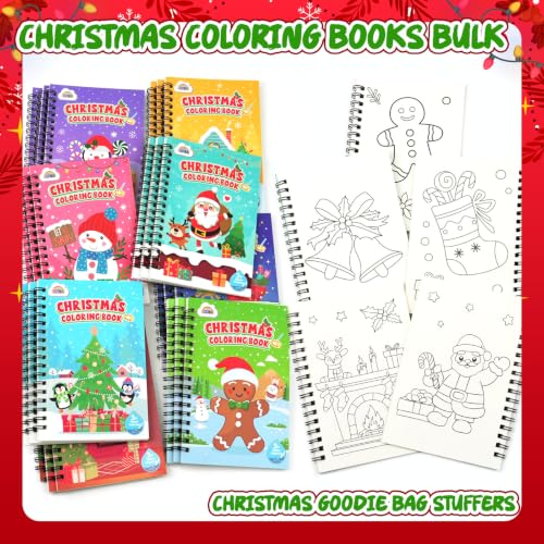 Image of ZMLM 24 Pack Christmas Coloring Books - Birthday Party Favors for Kids 4-8
