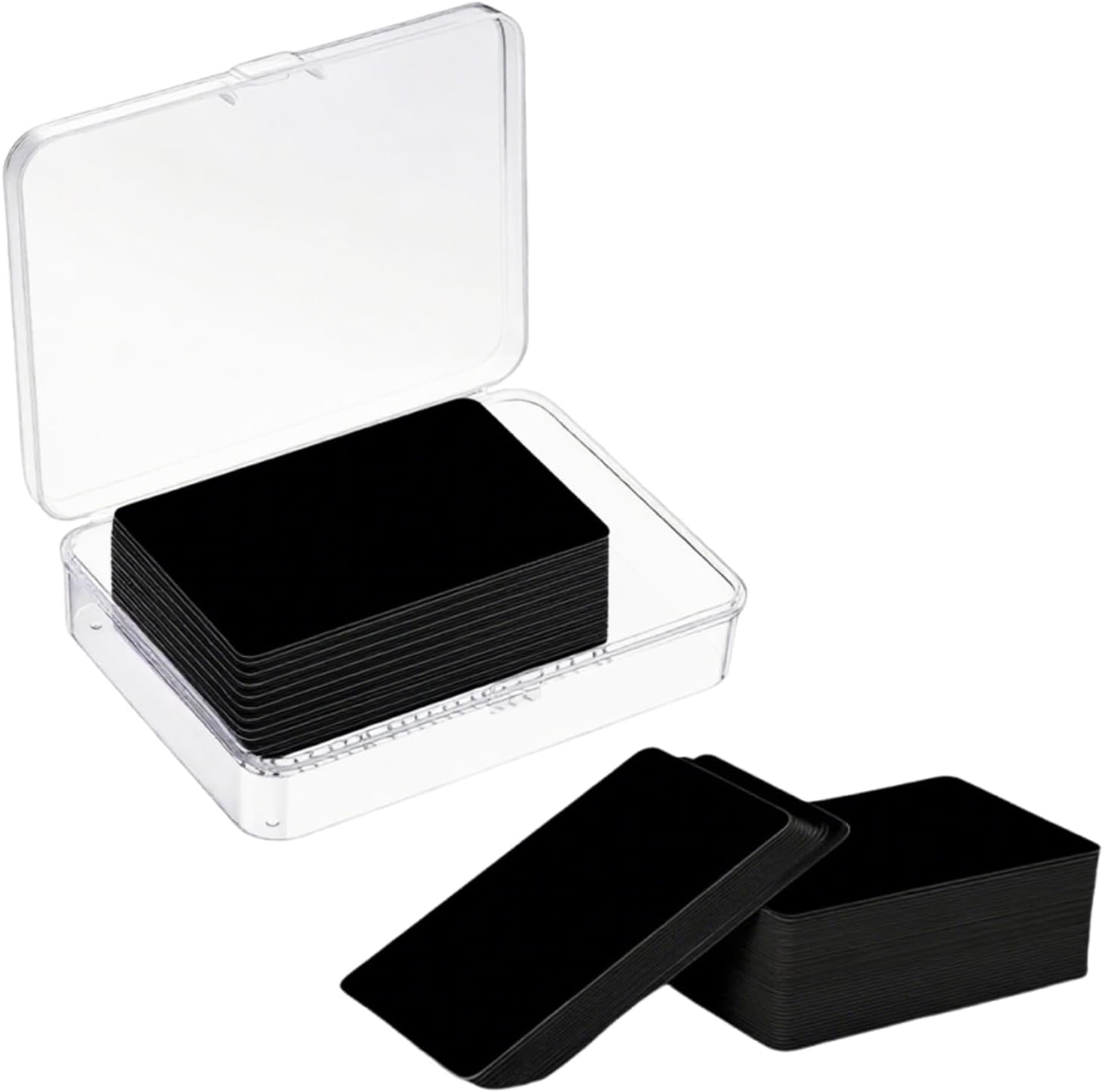 Origin-Joy 100 PCS NFC Cards, NTAG215 Blank Waterproof 85.5 x 54mm NFT Chips, Programmable & Rewritable, Compatible with Amiibo, TagMo, iOS & Android Devices (Black)
