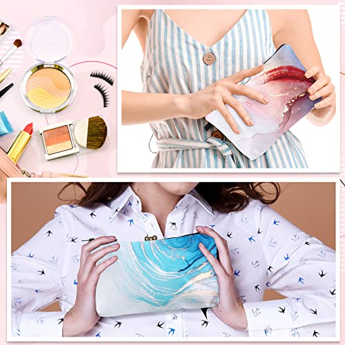Dunzy 20 Pcs Makeup Bags Bulk Graduation Gift Cosmetic Bag Makeup with Zipper Pouch Waterproof Portable Travel Toiletry for Women Teacher Birthday Thanksgiving Christmas Gifts(Marble)4
