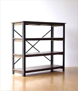 Amazon｜飾り棚 アンティーク ディスプレイラック シャビー