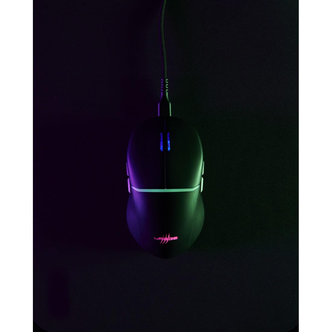 uRage Souris Gamer Filaire Reaper 430 (9 Boutons programmables, Souris Gaming Capteur Optique 12000 DPI, RGB, Clics Gaming TTC-Golden, Câble USB-C Uflex) Noire