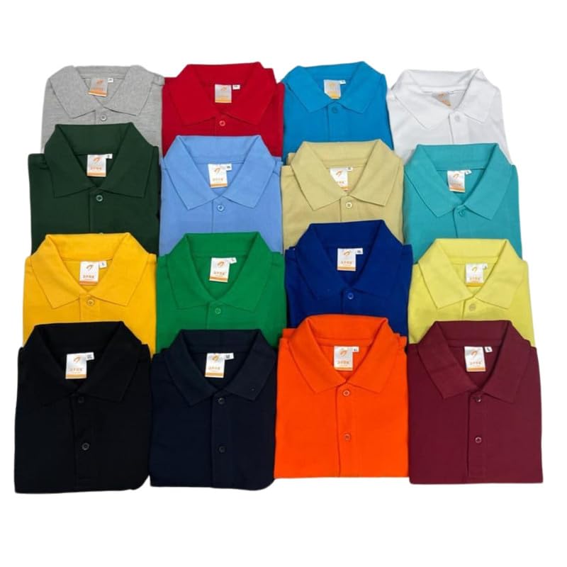 CREATIVE TEESMen's Personalized Custom Printing Cotton Half Sleeve Regular Fit Polo Tshirt Ideal for Gifting