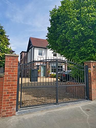 Burg-Wachter MB25BK Secure Steel Gate and Railings Postbox, Black, Large
