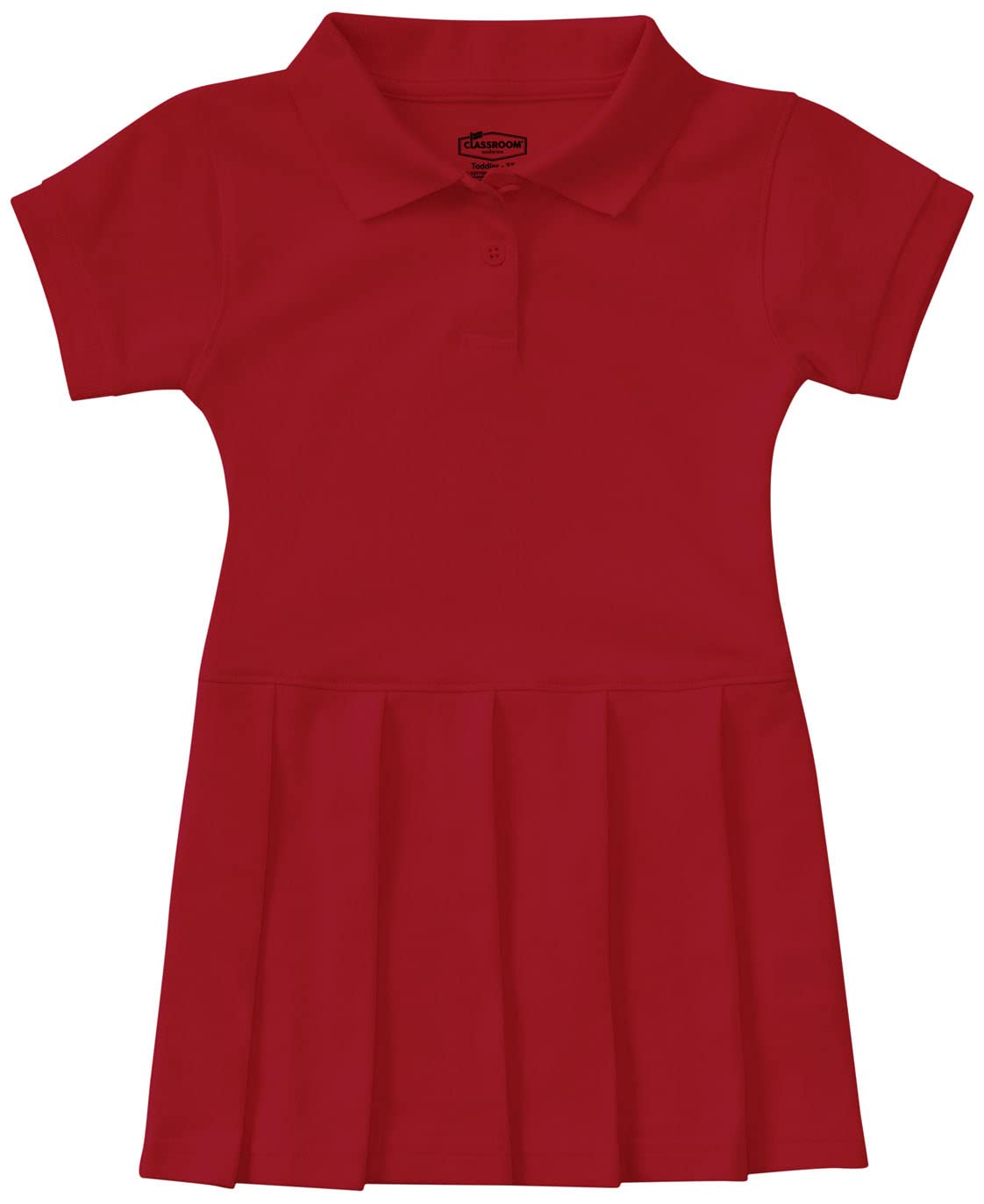 Classroom Girls Polo Dress School Outfit for Toddler,Pleated Skirt