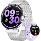 Smart Watches for Men Women [Calls/2 Bands/Metal Thin Body] for Android iPhone Samsung Compatible,1.43" Micro-Spherical AMOLED Screen,IP68 Waterproof Sports Watch Sleep/Heart Rate Monitor Pedometer