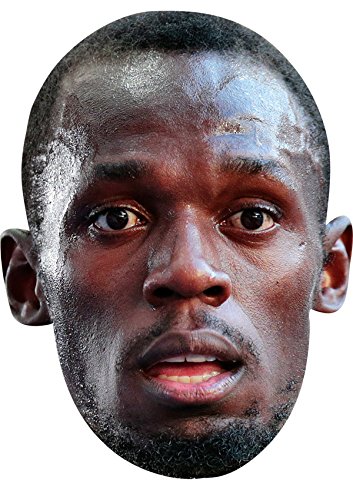 FoxyPrinting USAIN BOLT JB - Athletics Fancy Dress Cardboard Celebrity Cardboard Party Face Mask Fancy Dress