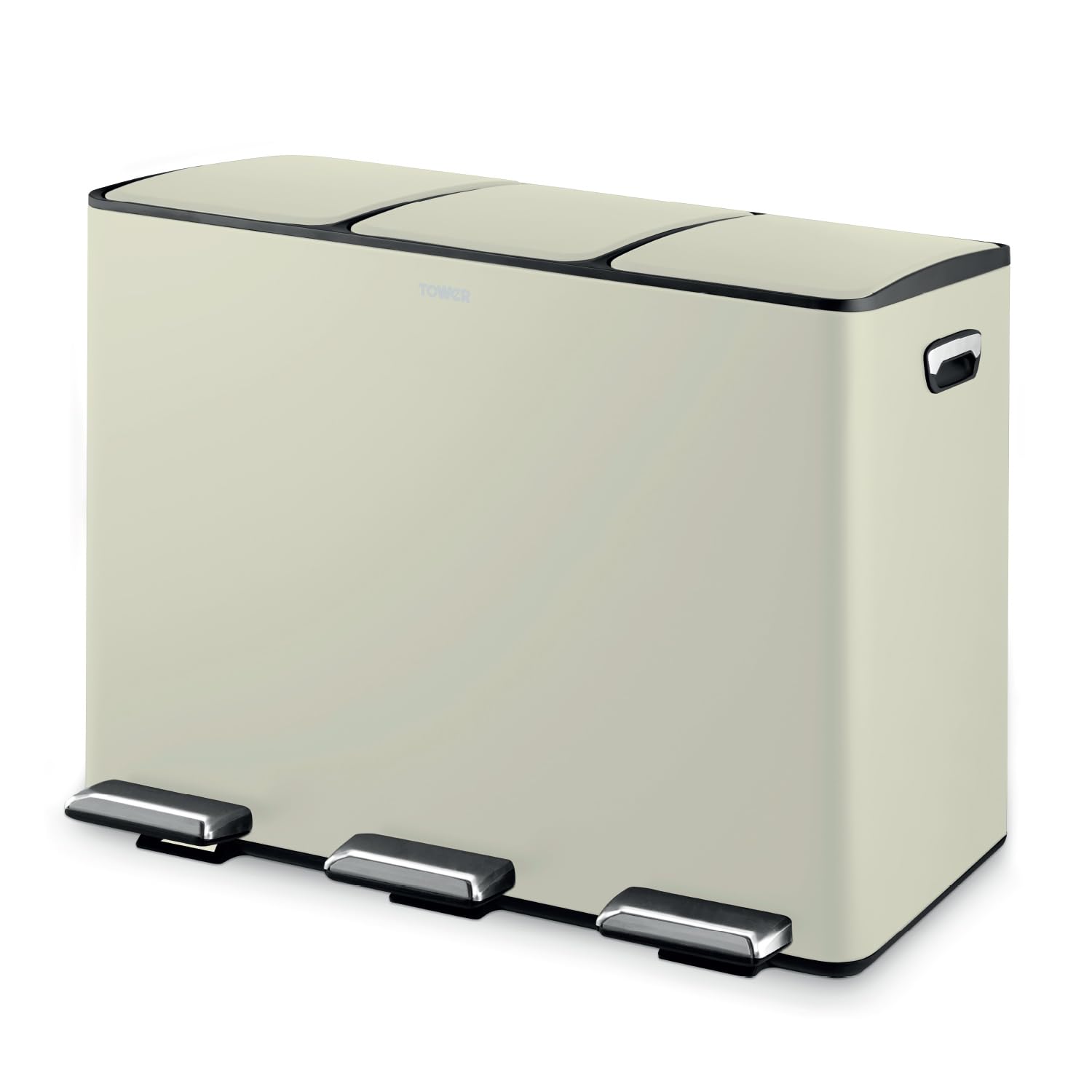Tower Unisex Beige 45L Recycling Pedal Bin In