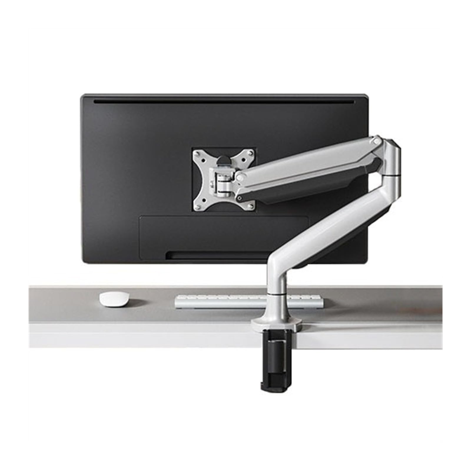 Aioneer Monitor Desk Mount Aluminum Monitor Arm Stand, Single Monitor Desk Mount For 13-32" Screens, Adjustable Gas Spring Monitor Arm With Tilt, Swivel, Rotation, 75/100Mm Compu