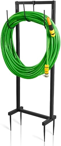 ZSPENG Garden Hose Holder,Freestanding Hose Stand Hanger,Detachable Metal Hose Storage,Thicker Heavy Duty Water Hose Holder Reels for outside Yard.