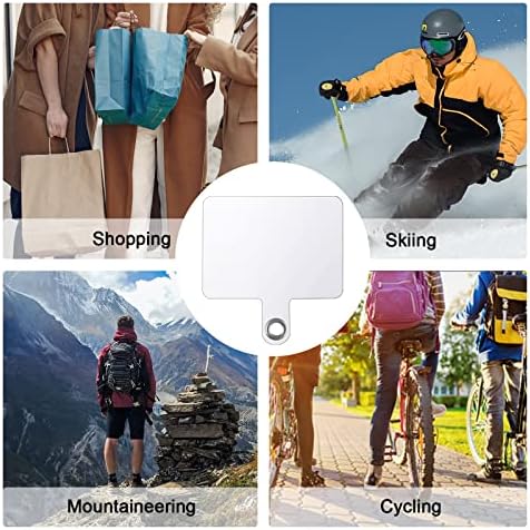 SAVITA 6pcs Cell Phone Tether Tabs, Transparent Crossbody Phone Strap Tether Tabs Multifuctional Phone Lanyard Patch Pad for Most Smartphones