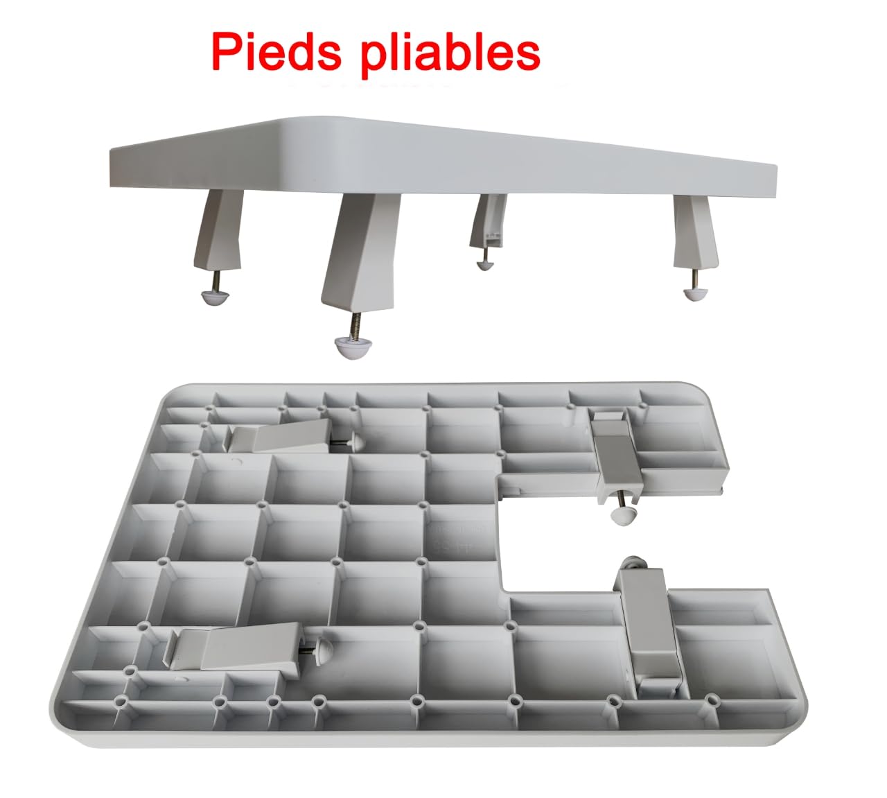 StitchTech Table d'extension pour machines à coudre Singer 44S, 4411, 4423, 4432, 4452, 5511, 5523, 5532, 6335 - Gris