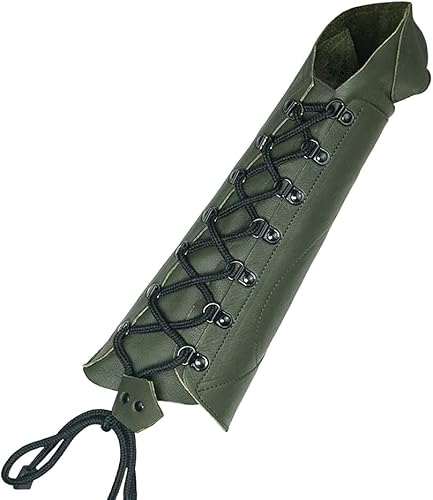 Miniatura 24 de Guante de tiro de mano de cuero hecho a mano con arco