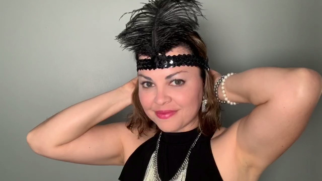 20pcs 1920s Flapper Headbands Black Sequins Vintage Gatsby Costume Accessory Flapper Headband Black | Beistle – Bulk Party Supplies main image 4