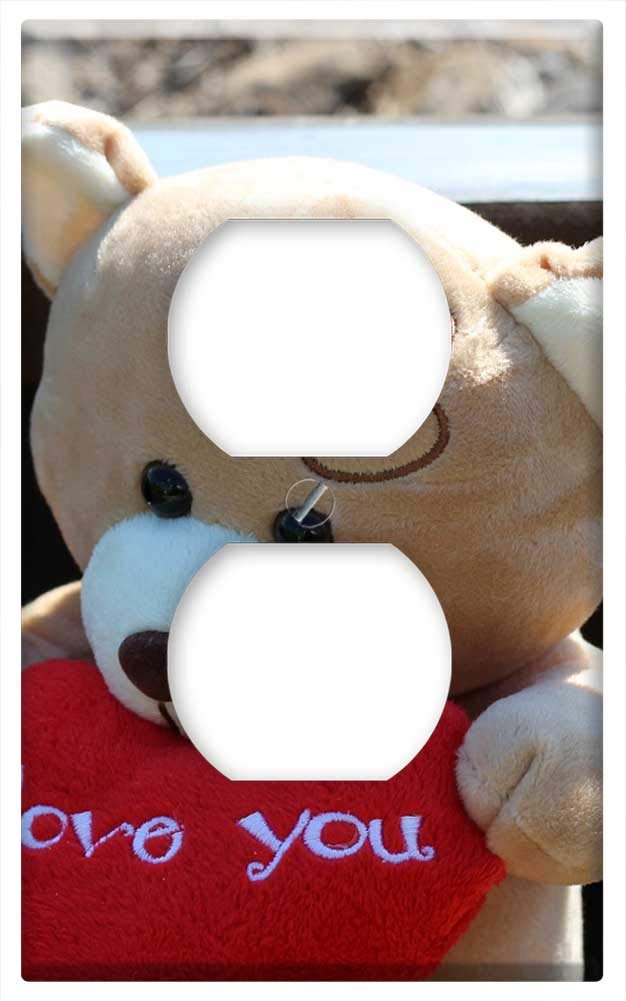 Switch Plate Outlet Cover - Stop Child Suicide Teddy Bear Crying Railway 2