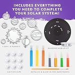 National Geographic Kids Window Art Kit - Stained Glass Solar System Arts & Crafts Kit with Glow in The Dark Planets, Suncatchers, Space Room Décor