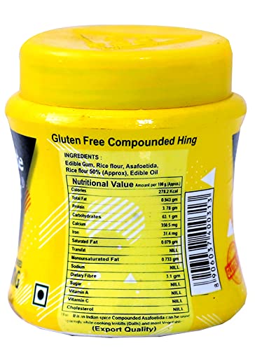 TASTEKAR Compoundiertes Asafoetida-Pulverglas - 100 g natürliches indisches Gewürz |braun|0,22 lb.