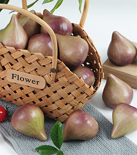 Skyseen 8Pcs Realistic Artificial Fruits Lifelike Decorative Fig Photography Props Home Decoration #TOP2
