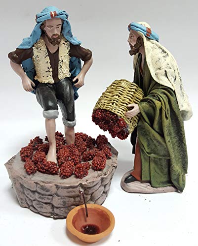 Arte Pesebre Grupo Pastor pisando Uvas, para Figuras de 17 cm