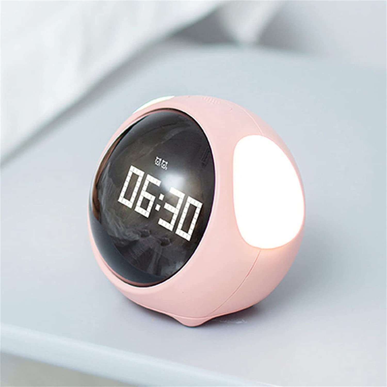 Glaceon Electric Expression Light for Voice Alarm Bedroom Childrens Desk Table Up Snooze Wake Control Home Sleep Kids Clocks Reminder Digital Night Clock Lovely Kid Decor